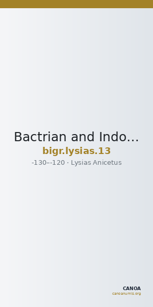 Bactrian and Indo-Greek Coinage Lysias 13 — CANOA