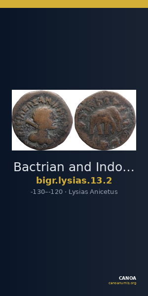 Bactrian and Indo-Greek Coinage Lysias 13.2 — CANOA