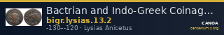 Bactrian and Indo-Greek Coinage Lysias 13.2 — CANOA
