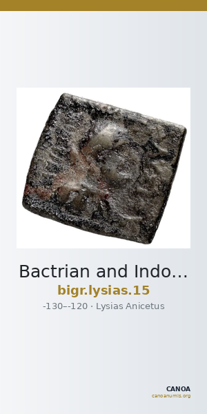 Bactrian and Indo-Greek Coinage Lysias 15 — CANOA