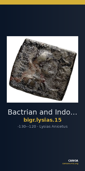 Bactrian and Indo-Greek Coinage Lysias 15 — CANOA