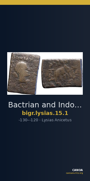 Bactrian and Indo-Greek Coinage Lysias 15.1 — CANOA