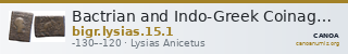 Bactrian and Indo-Greek Coinage Lysias 15.1 — CANOA