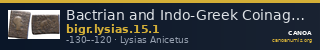 Bactrian and Indo-Greek Coinage Lysias 15.1 — CANOA