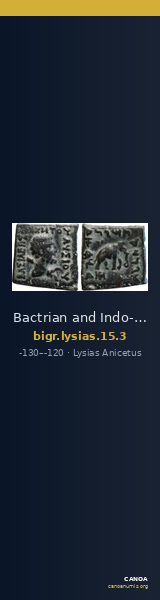 Bactrian and Indo-Greek Coinage Lysias 15.3 — CANOA