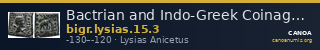 Bactrian and Indo-Greek Coinage Lysias 15.3 — CANOA