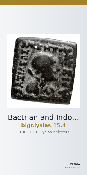 Bactrian and Indo-Greek Coinage Lysias 15.4 — CANOA