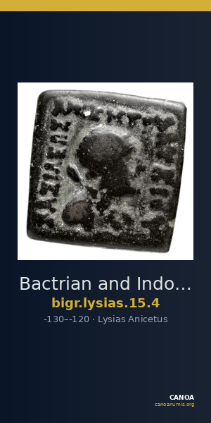 Bactrian and Indo-Greek Coinage Lysias 15.4 — CANOA
