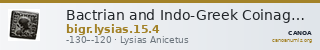 Bactrian and Indo-Greek Coinage Lysias 15.4 — CANOA