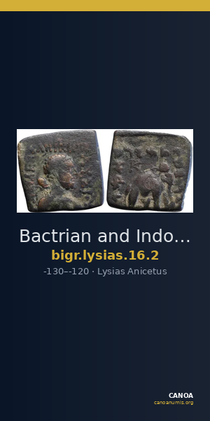 Bactrian and Indo-Greek Coinage Lysias 16.2 — CANOA