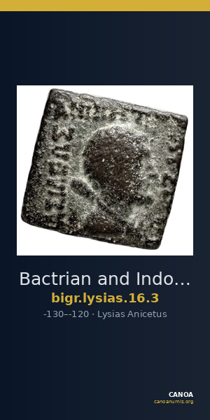 Bactrian and Indo-Greek Coinage Lysias 16.3 — CANOA