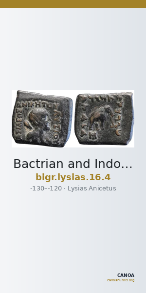 Bactrian and Indo-Greek Coinage Lysias 16.4 — CANOA
