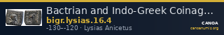 Bactrian and Indo-Greek Coinage Lysias 16.4 — CANOA