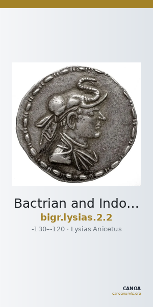 Bactrian and Indo-Greek Coinage Lysias 2.2 — CANOA