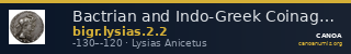 Bactrian and Indo-Greek Coinage Lysias 2.2 — CANOA