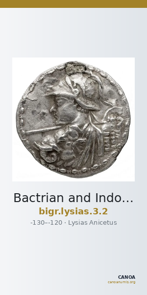 Bactrian and Indo-Greek Coinage Lysias 3.2 — CANOA