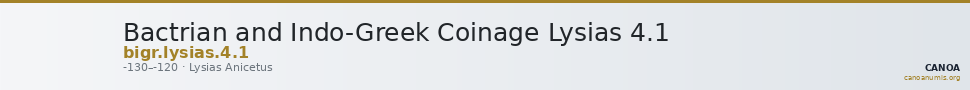 Bactrian and Indo-Greek Coinage Lysias 4.1 — CANOA