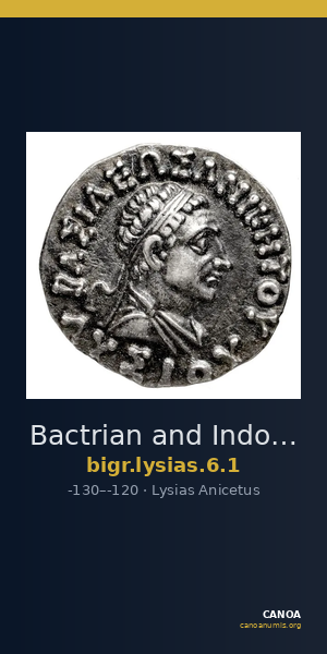 Bactrian and Indo-Greek Coinage Lysias 6.1 — CANOA