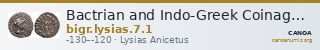 Bactrian and Indo-Greek Coinage Lysias 7.1 — CANOA