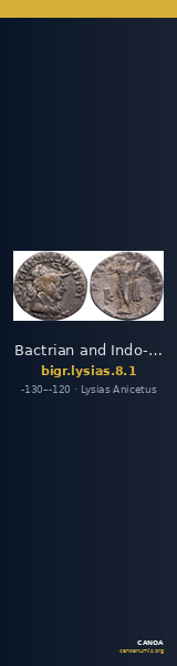 Bactrian and Indo-Greek Coinage Lysias 8.1 — CANOA