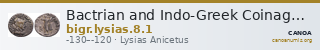 Bactrian and Indo-Greek Coinage Lysias 8.1 — CANOA