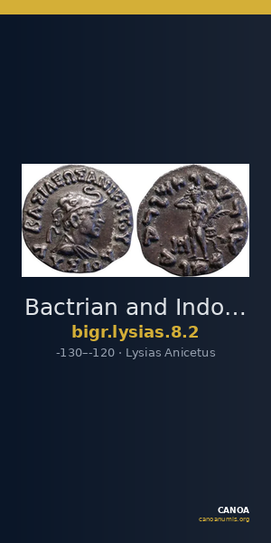 Bactrian and Indo-Greek Coinage Lysias 8.2 — CANOA