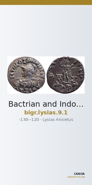 Bactrian and Indo-Greek Coinage Lysias 9.1 — CANOA