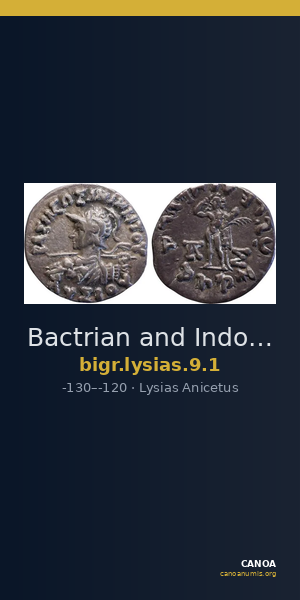 Bactrian and Indo-Greek Coinage Lysias 9.1 — CANOA