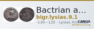 Bactrian and Indo-Greek Coinage Lysias 9.1 — CANOA
