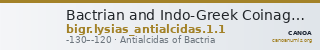 Bactrian and Indo-Greek Coinage Lysias and Antialcidas 1.1 — CANOA