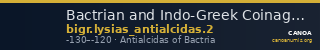 Bactrian and Indo-Greek Coinage Lysias and Antialcidas 2 — CANOA