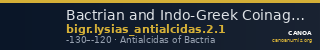 Bactrian and Indo-Greek Coinage Lysias and Antialcidas 2.1 — CANOA