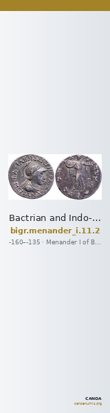 Bactrian and Indo-Greek Coinage Menander I 11.2 — CANOA