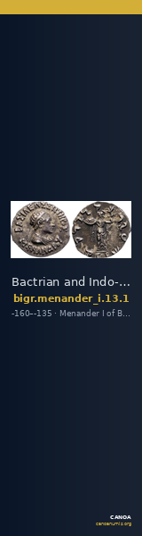 Bactrian and Indo-Greek Coinage Menander I 13.1 — CANOA