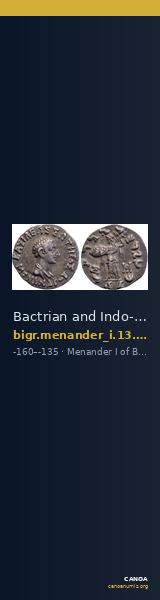 Bactrian and Indo-Greek Coinage Menander I 13.13 — CANOA