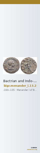 Bactrian and Indo-Greek Coinage Menander I 13.2 — CANOA