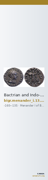 Bactrian and Indo-Greek Coinage Menander I 13.21 — CANOA