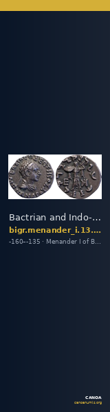 Bactrian and Indo-Greek Coinage Menander I 13.21 — CANOA