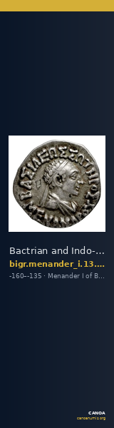 Bactrian and Indo-Greek Coinage Menander I 13.24 — CANOA