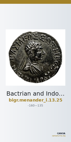 Bactrian and Indo-Greek Coinage Menander I 13.25 — CANOA