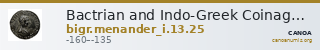Bactrian and Indo-Greek Coinage Menander I 13.25 — CANOA