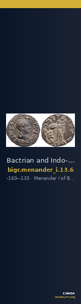 Bactrian and Indo-Greek Coinage Menander I 13.6 — CANOA
