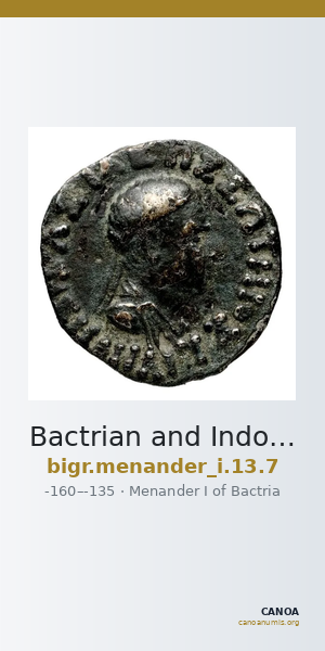 Bactrian and Indo-Greek Coinage Menander I 13.7 — CANOA