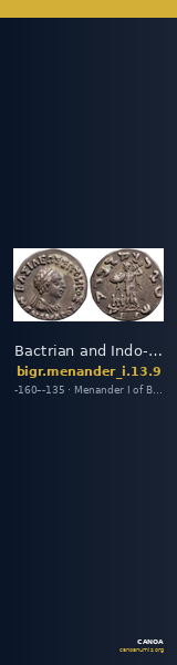 Bactrian and Indo-Greek Coinage Menander I 13.9 — CANOA