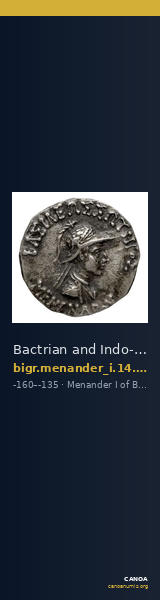 Bactrian and Indo-Greek Coinage Menander I 14.10 — CANOA