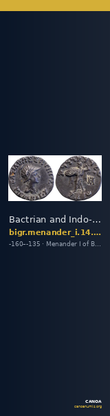 Bactrian and Indo-Greek Coinage Menander I 14.12 — CANOA