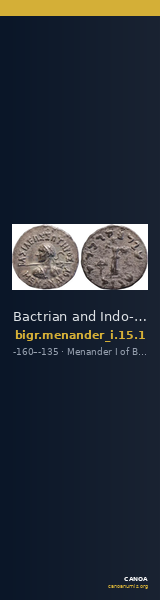 Bactrian and Indo-Greek Coinage Menander I 15.1 — CANOA