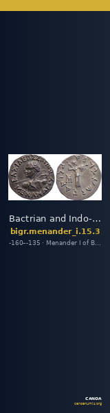 Bactrian and Indo-Greek Coinage Menander I 15.3 — CANOA