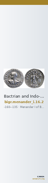 Bactrian and Indo-Greek Coinage Menander I 16.2 — CANOA