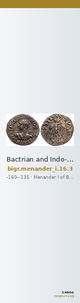 Bactrian and Indo-Greek Coinage Menander I 16.3 — CANOA